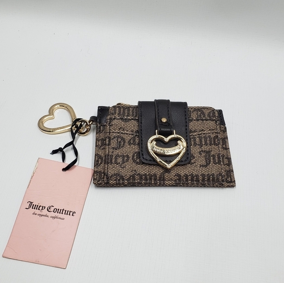 New Juicy Couture Wallet My Heart Will Go On Status Taupe Brown - Picture 2 of 15